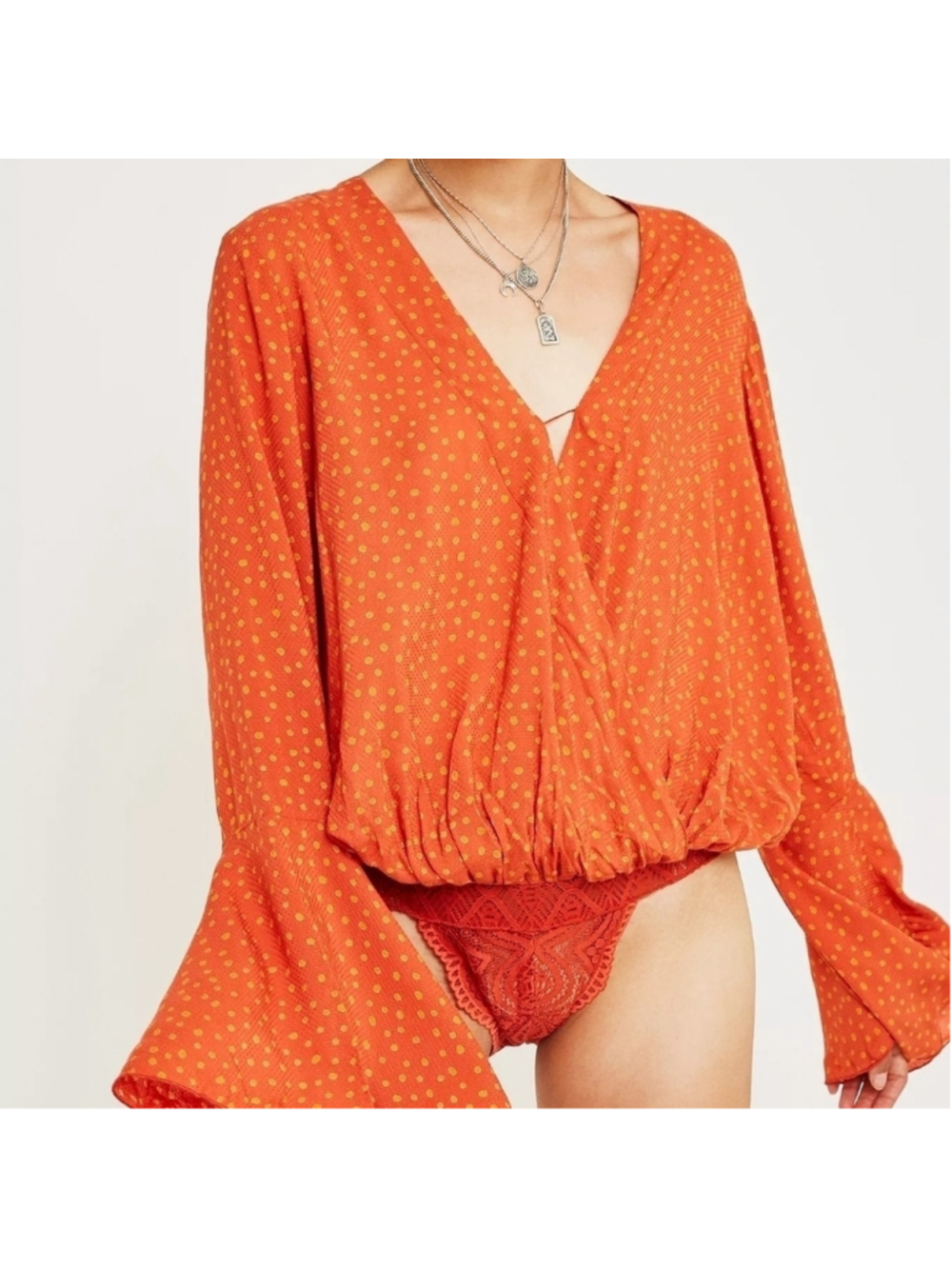 Free People Makin' Waves Bodysuit in Terra…